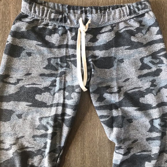 MONROW Camouflage Gray Drawstring Sweatpants Sz M - Picture 2 of 5